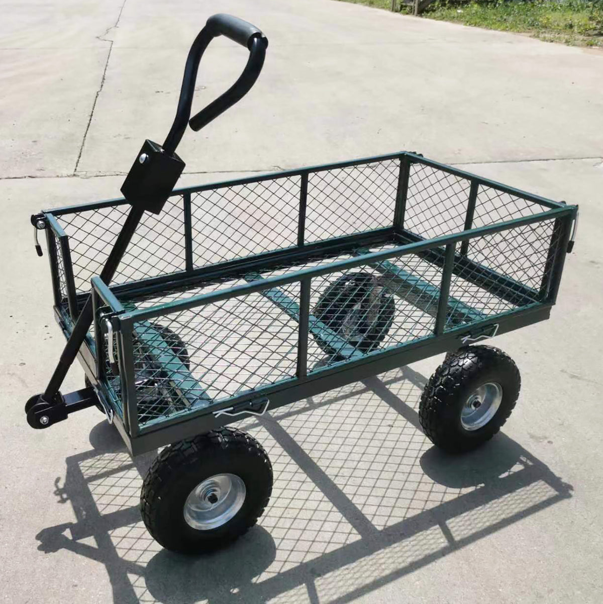 Small Steel Mesh Garden Wagon with Foam Wheels -Ship Only