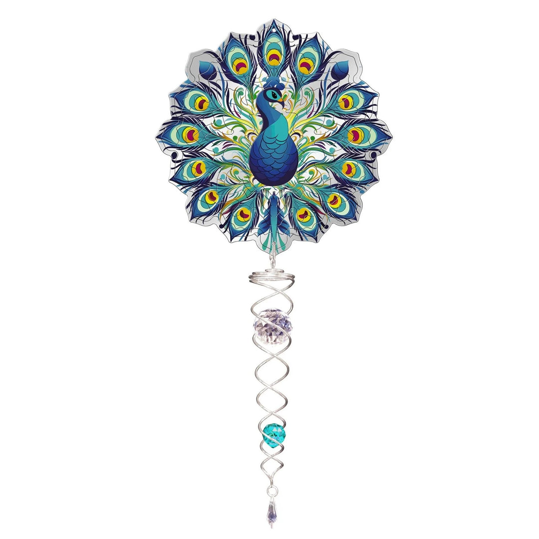 Mini Peacock Wind Spinner