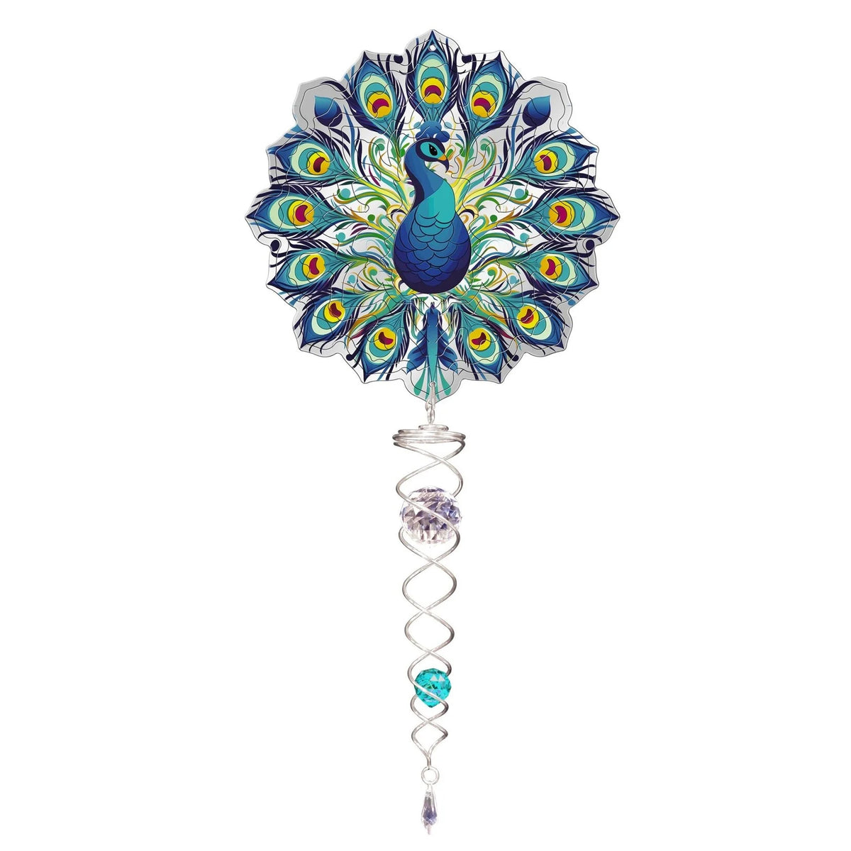 Mini Peacock Wind Spinner