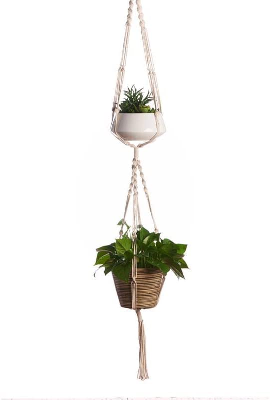 60" 2 Tier Woven Plant Hanger