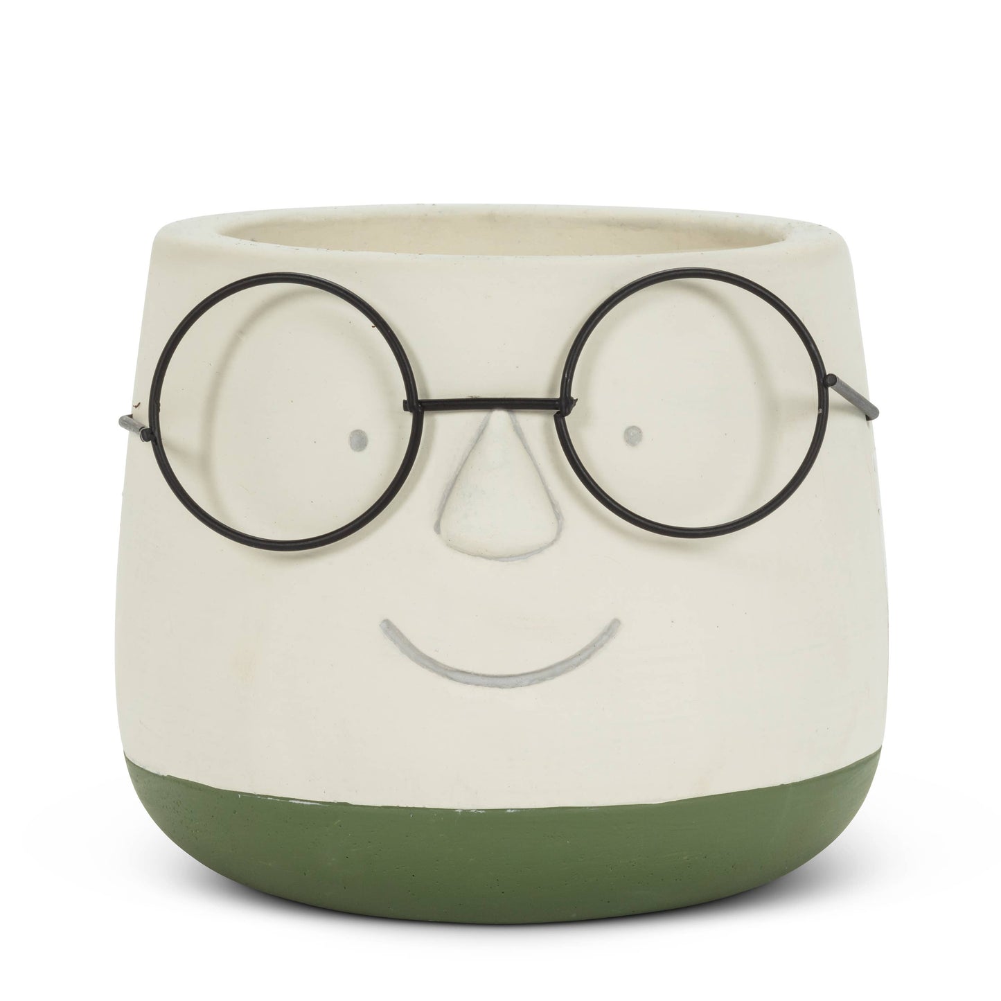 Lg Face Planter w/Glasses