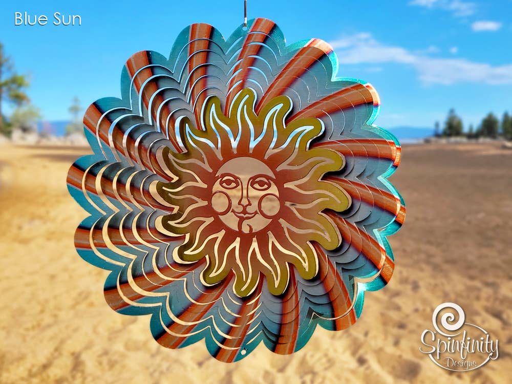 Blue Sun Wind Spinner