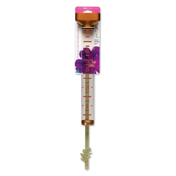 Decorative EZ Read Rain Gauge Copper