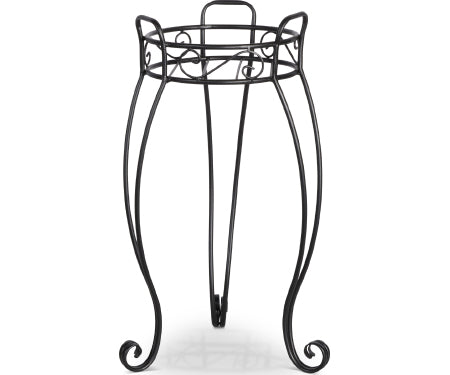 Classic Scroll Plant Stand - Black (12" L x 11.5" W x 21.5" H)