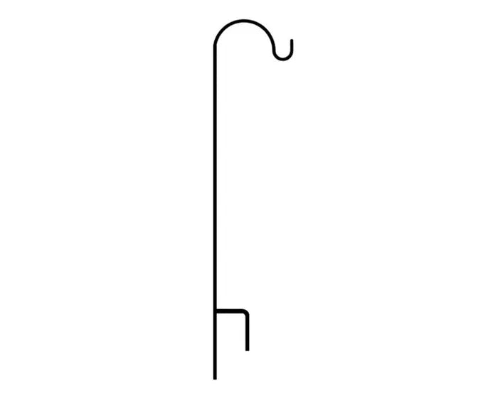65" Short Single Shepherd Hook