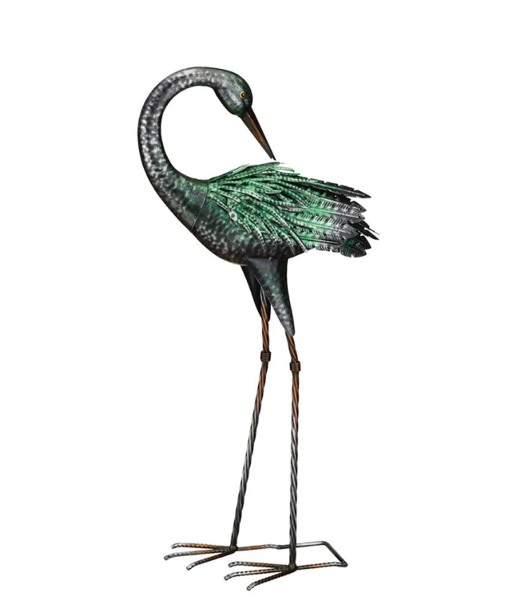 Iridescent Crane Decor - Preening