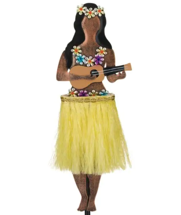 Hula Girl Solar Motion Stake - Ukelele