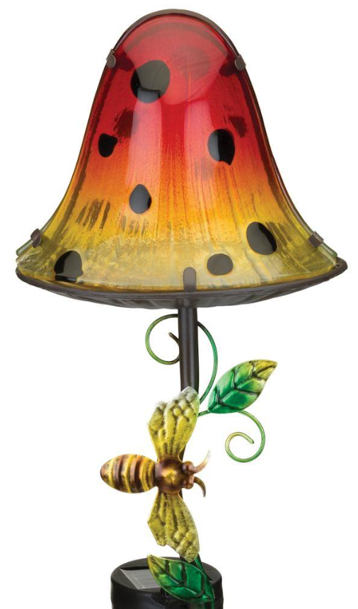 Dottie Mushroom Solar Stake - Orange