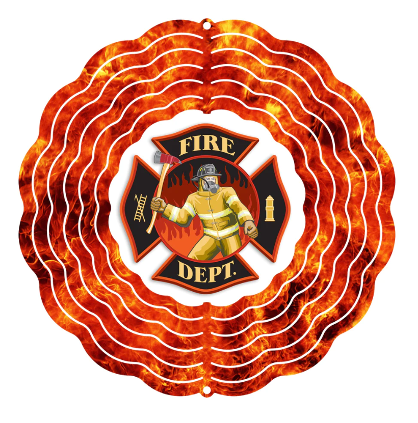 Firefighter Maltese Cross Wind Spinner
