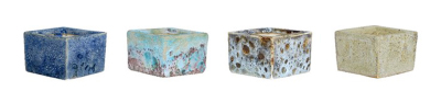 4.75" Square Planter Moon Glazed Pot
