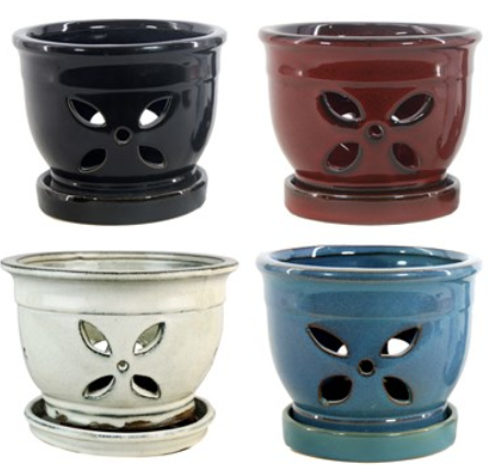 5.5" 4 Petal Orchid Pot