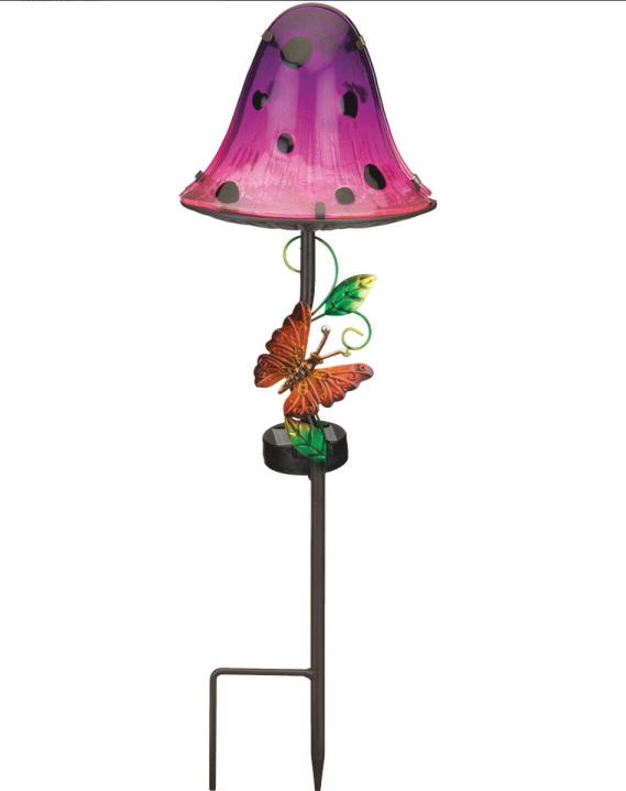 Dottie Mushroom Solar Stake - Purple