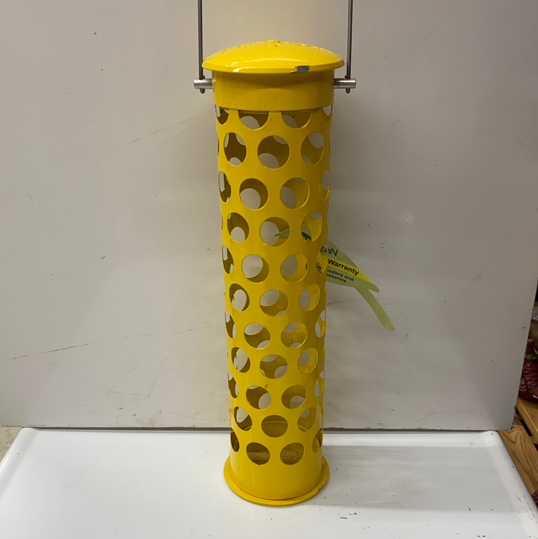 Bird Feeder “Wingspan” Yellow Tube Feeder