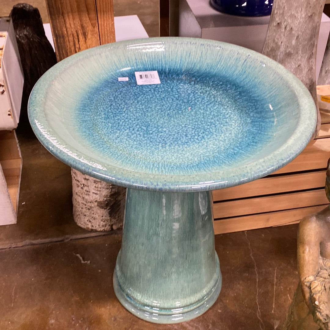 20.5" Sariah Birdbath Moss Green