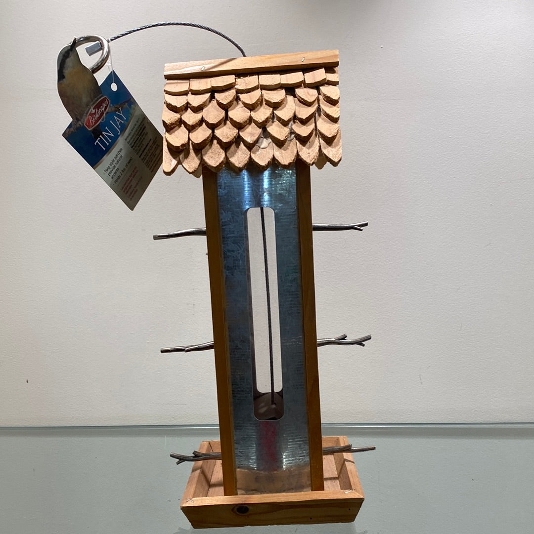 Tin Jay Bird Feeder