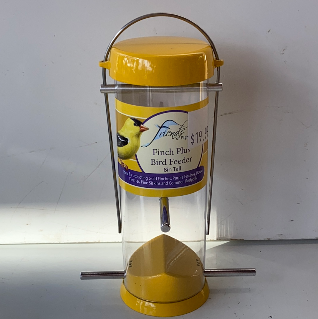 8” Yellow Finch Plus Bird Feeder