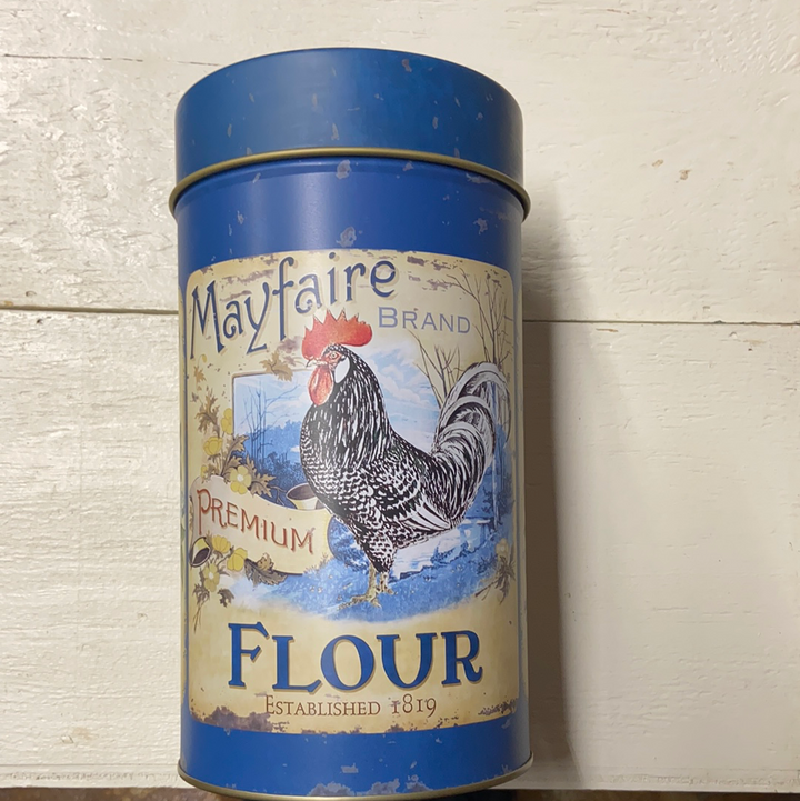 Farm 4 Piece Blue Jar Set Tea, Coffee, Flour, and Sugar