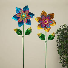 Metal Flower Wind Spinner