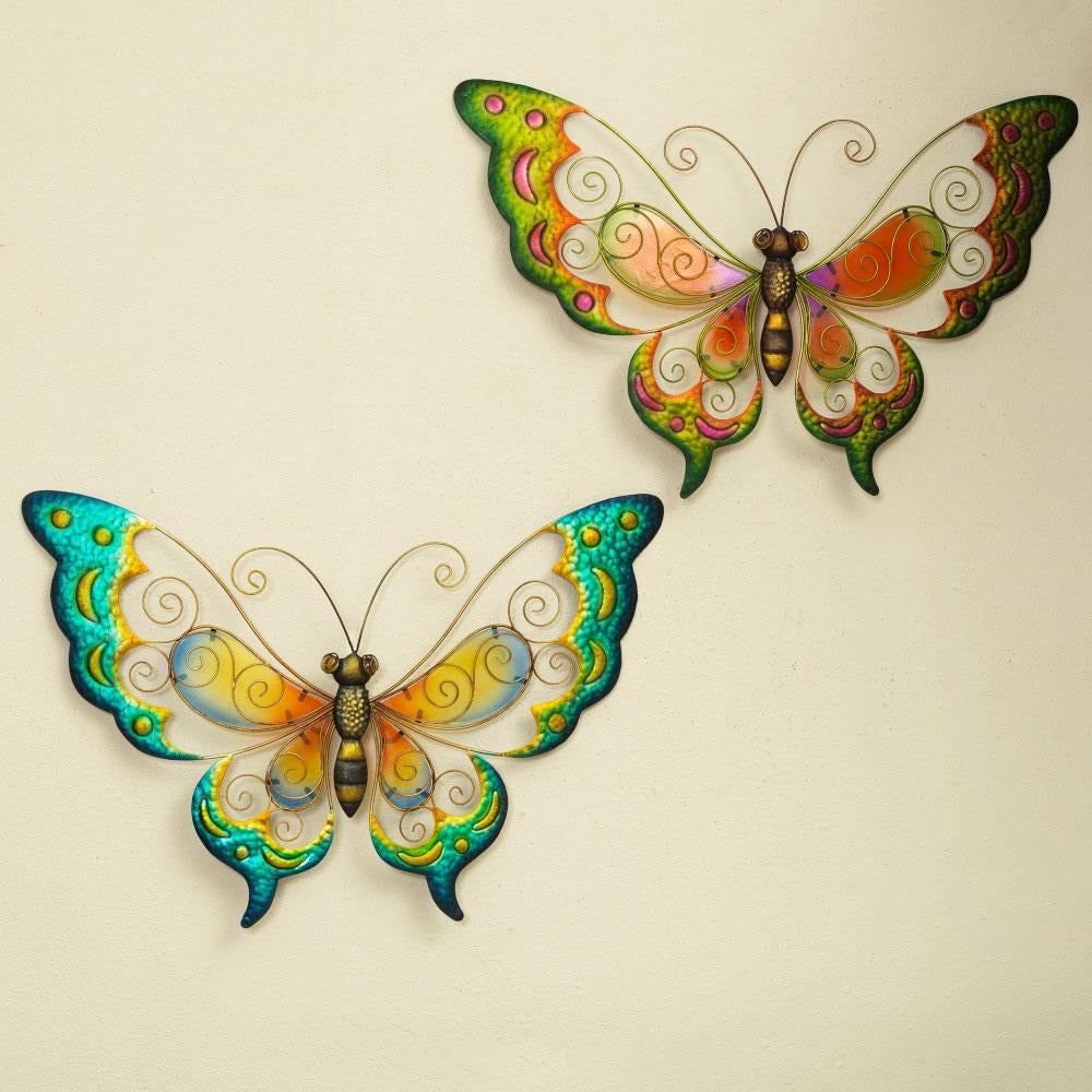 27.6" Metal Hanging Butterfly