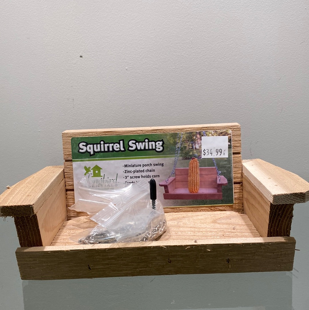 Squirrel Miniature Porch Swing
