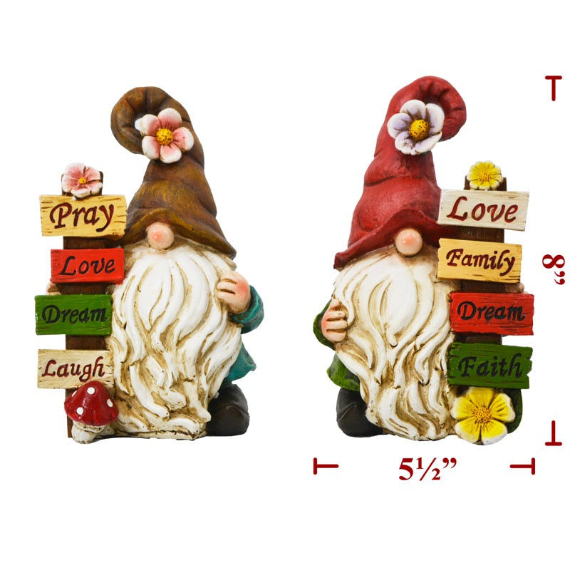 8" Poly Garden Gnome