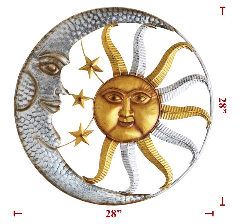 Metal Sun with Moon