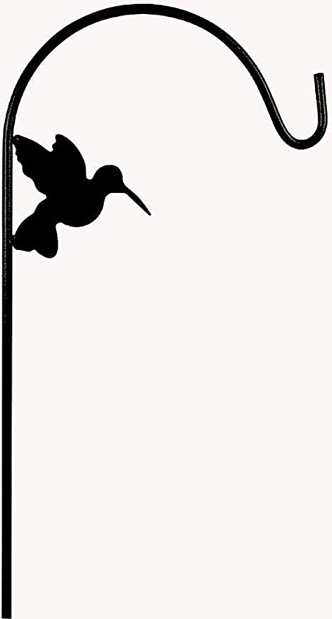 70" Hummingbird Floral Basket Single Arm Shepherd Hook