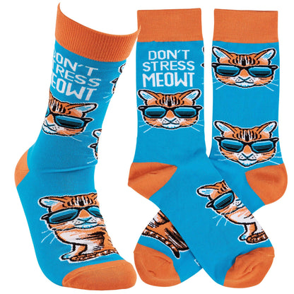Don't Stress Meowt Socks