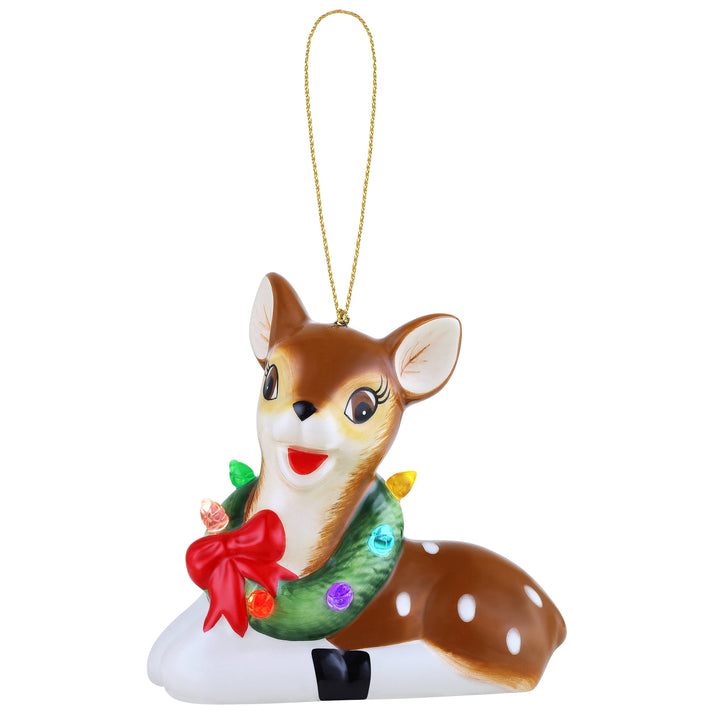 4.5" Nostalgic Ceramic Ornament -  Reindeer