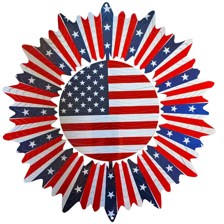 12" Spiral US Flag