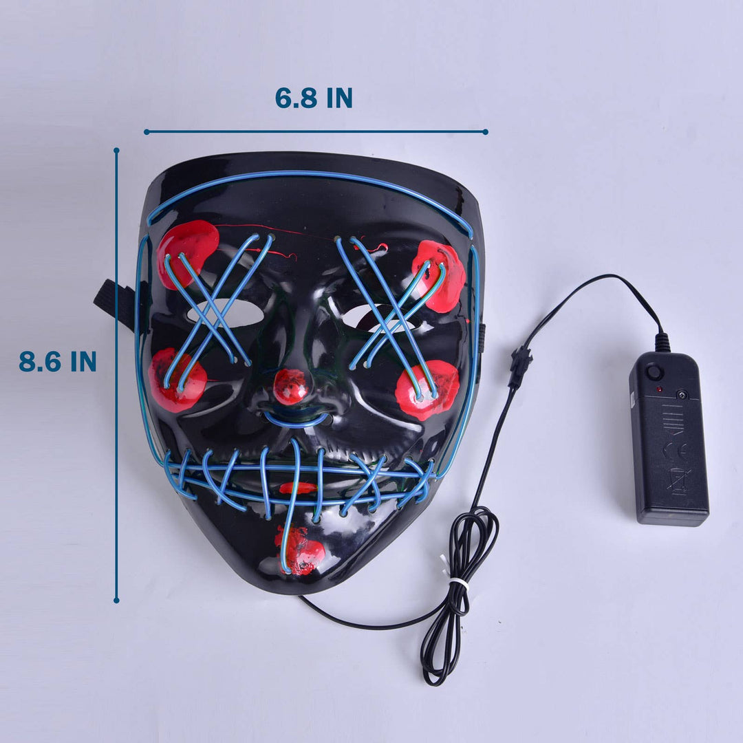 2 Piece Halloween Mask LED Light Up Mask