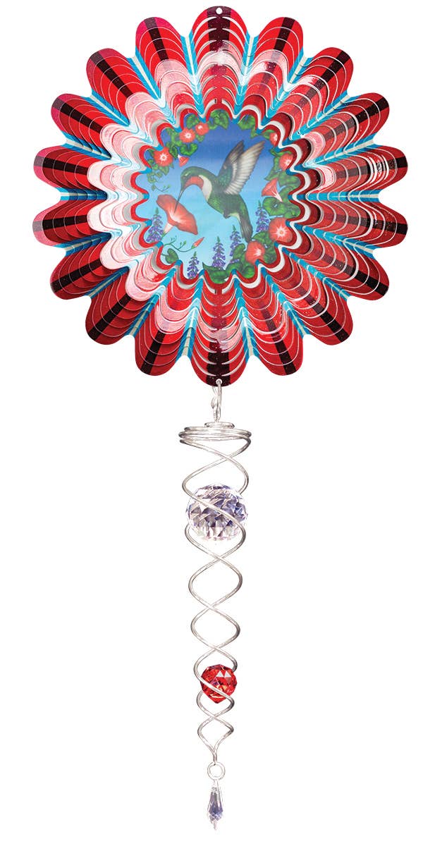 Animated Red Hummingbird - Mini Set Wind Spinner