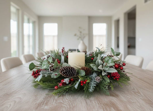 Christmas Morning Candle Ring 6.5in