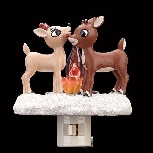 5"H RUDOLPH CLARICE CAMP FIRE NIGHTLIGHT