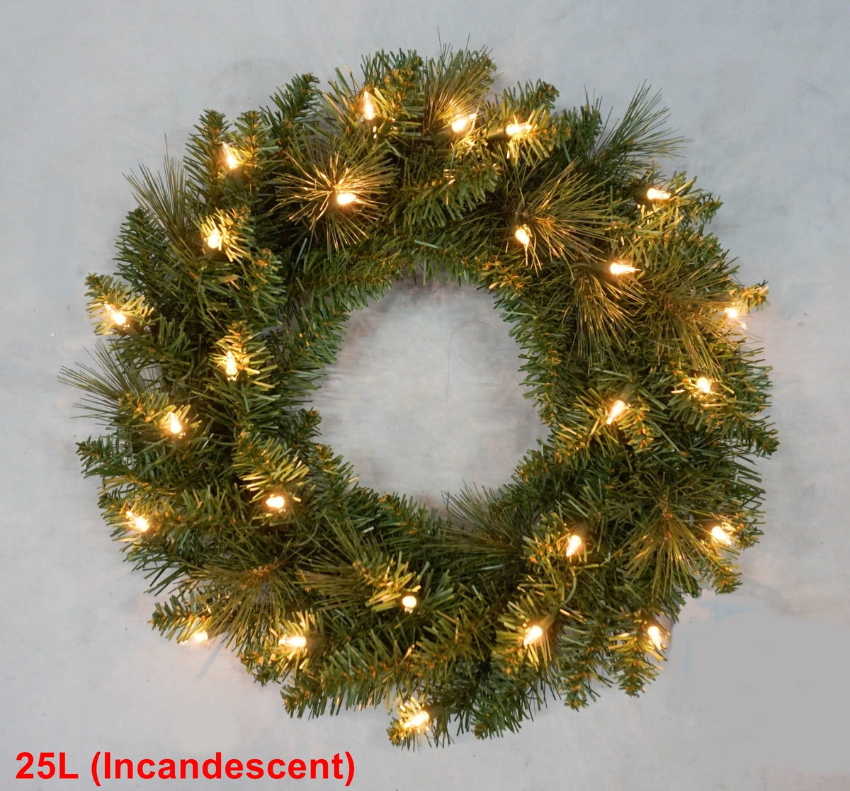 22IN PROMO WREATH 25 INCANDESCANT