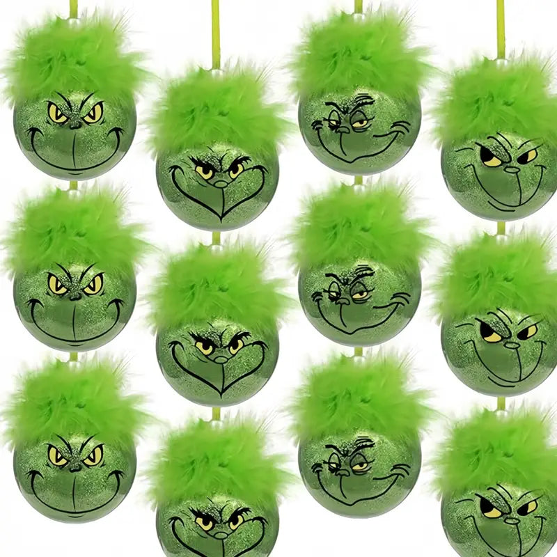 Green Ball Grinch Ornament