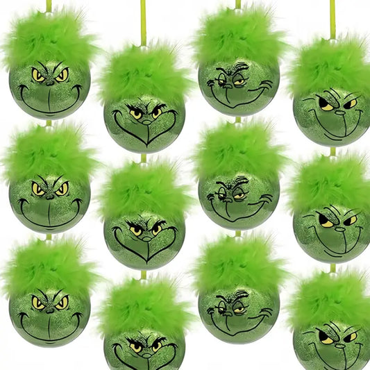 Green Ball Grinch Ornament