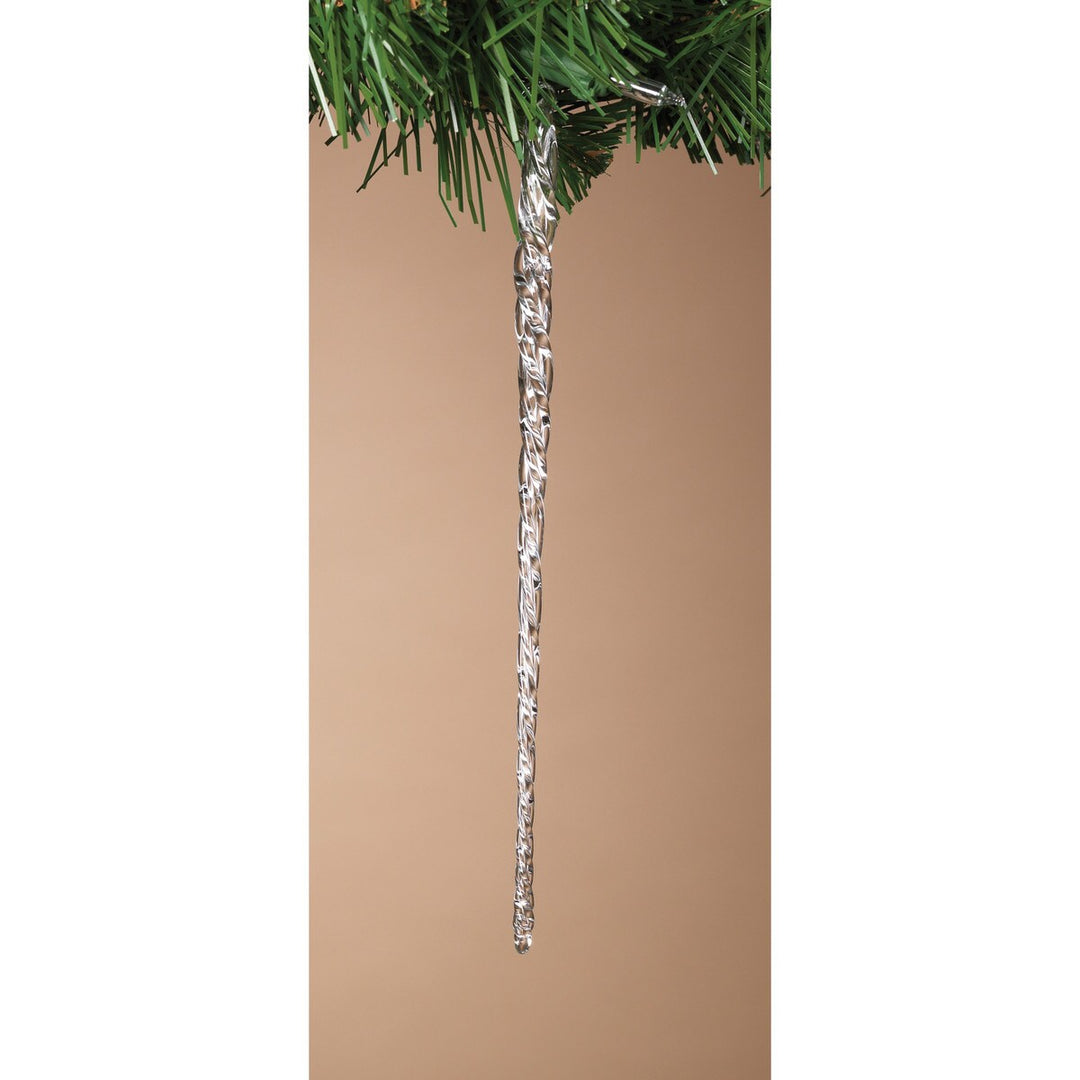 20-Pack of 7.3"H Spun Glass Icicle Ornaments