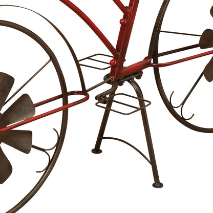 37"L Solar Lighted Metal Antique Bicycle Plant Stand