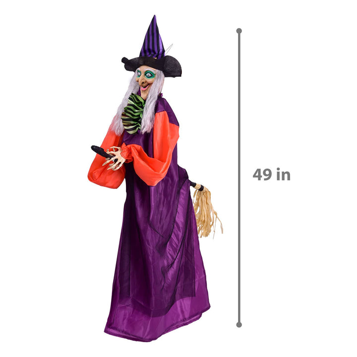 49" Hanging Animated Witch