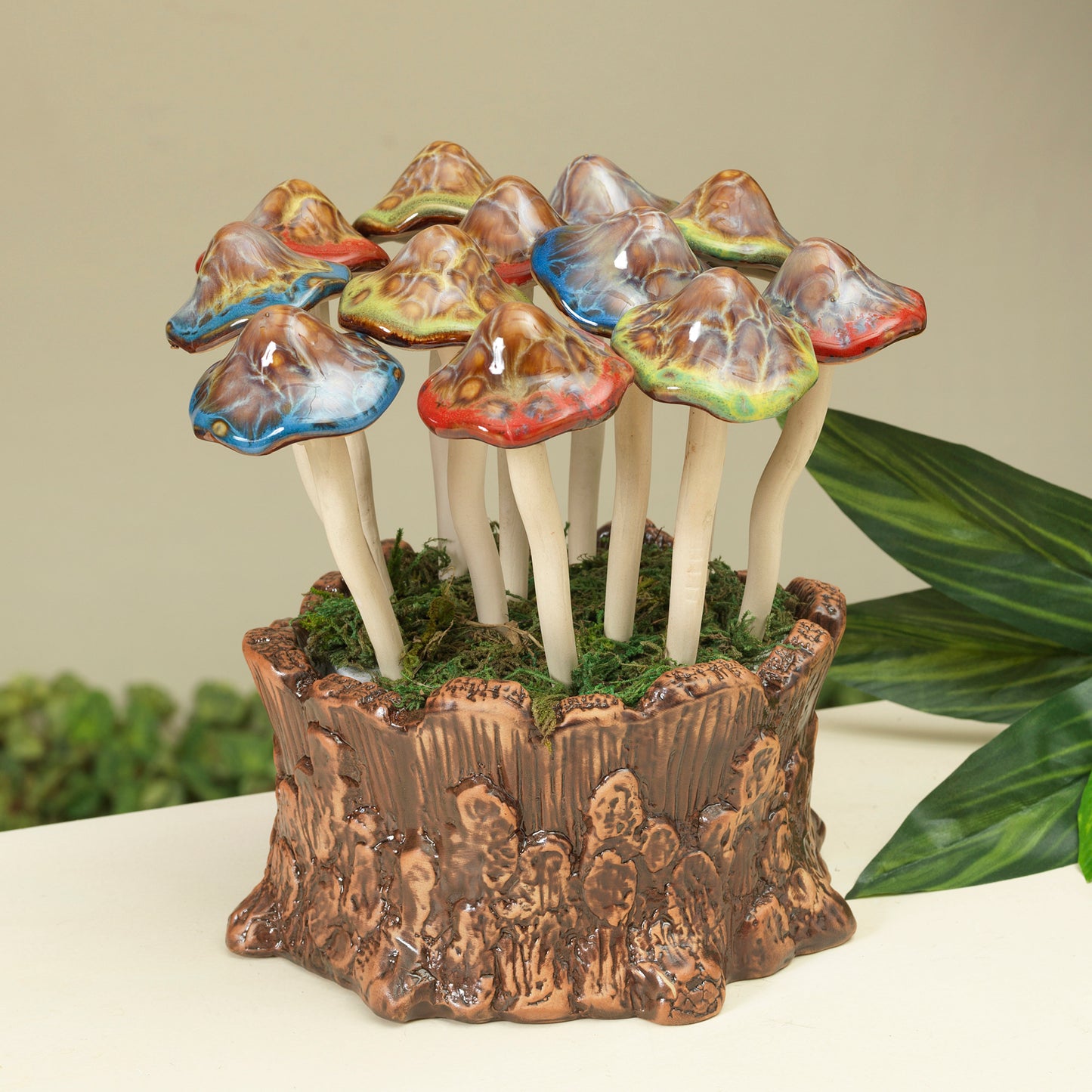 6" Terra Cotta Mushroom