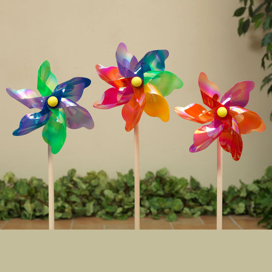 19" PVC Pinwheel Wind Spinner