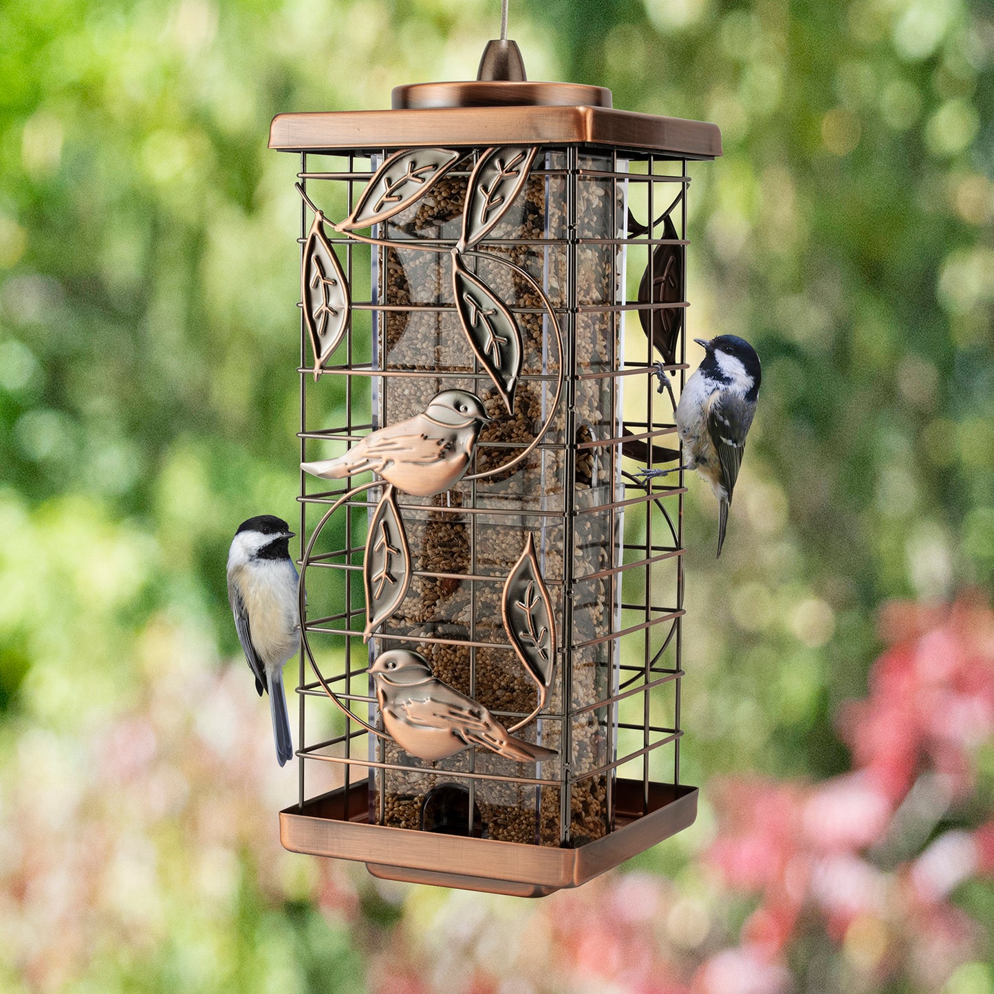Copper Caged Tube Feeder