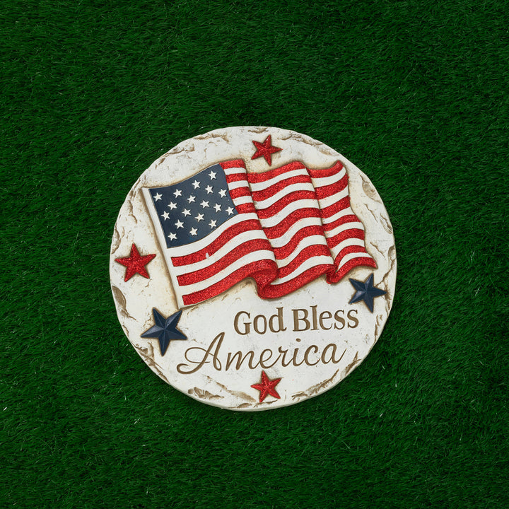 11.6" American "God Bless America" Stepping Stone