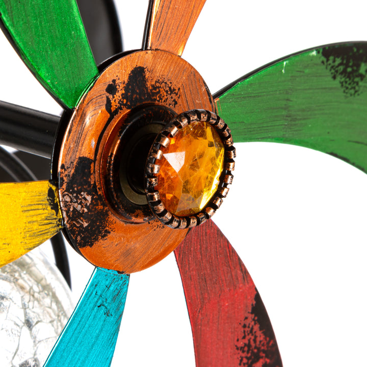 Solar Lighted Metal Wind Spinner