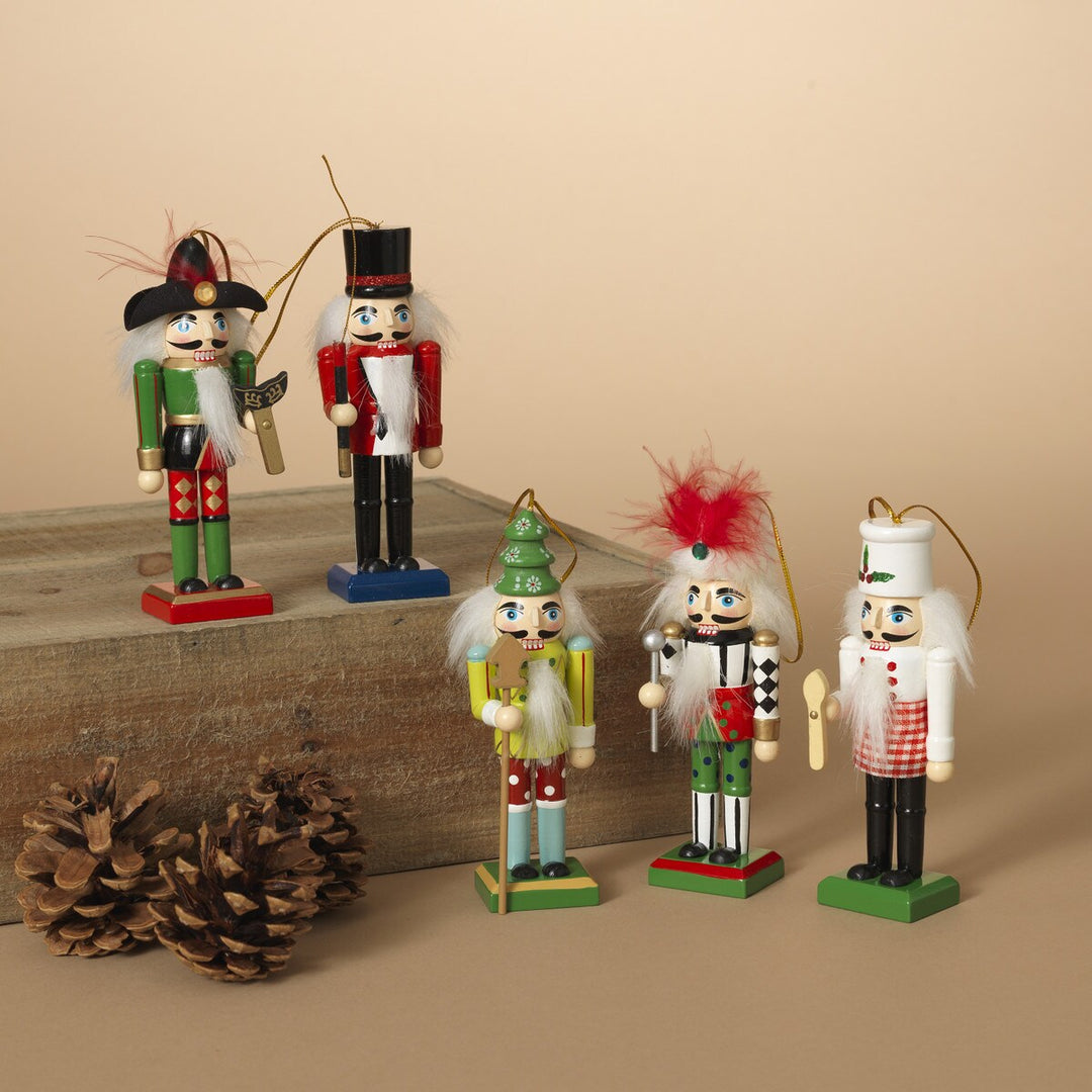 5"H Wood Nutcracker Ornament