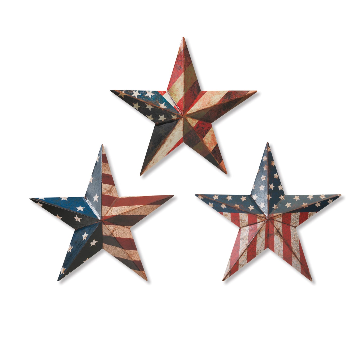 16.25"H Metal Americana Star w/ Jute Hanger