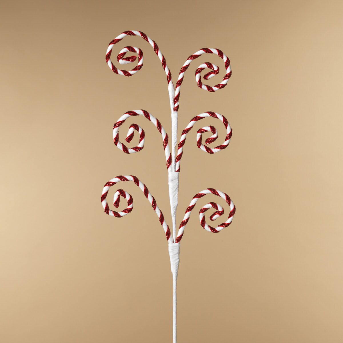 24"H Holiday Glittered Swirly Pick