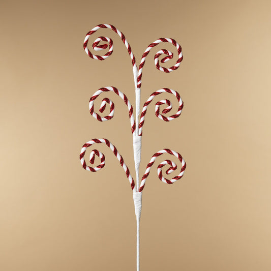 24"H Holiday Glittered Swirly Pick
