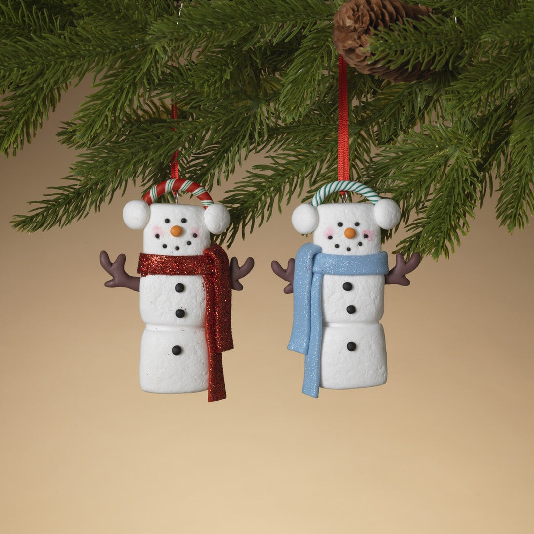 4.5"H Clay Dough Snowman Ornament